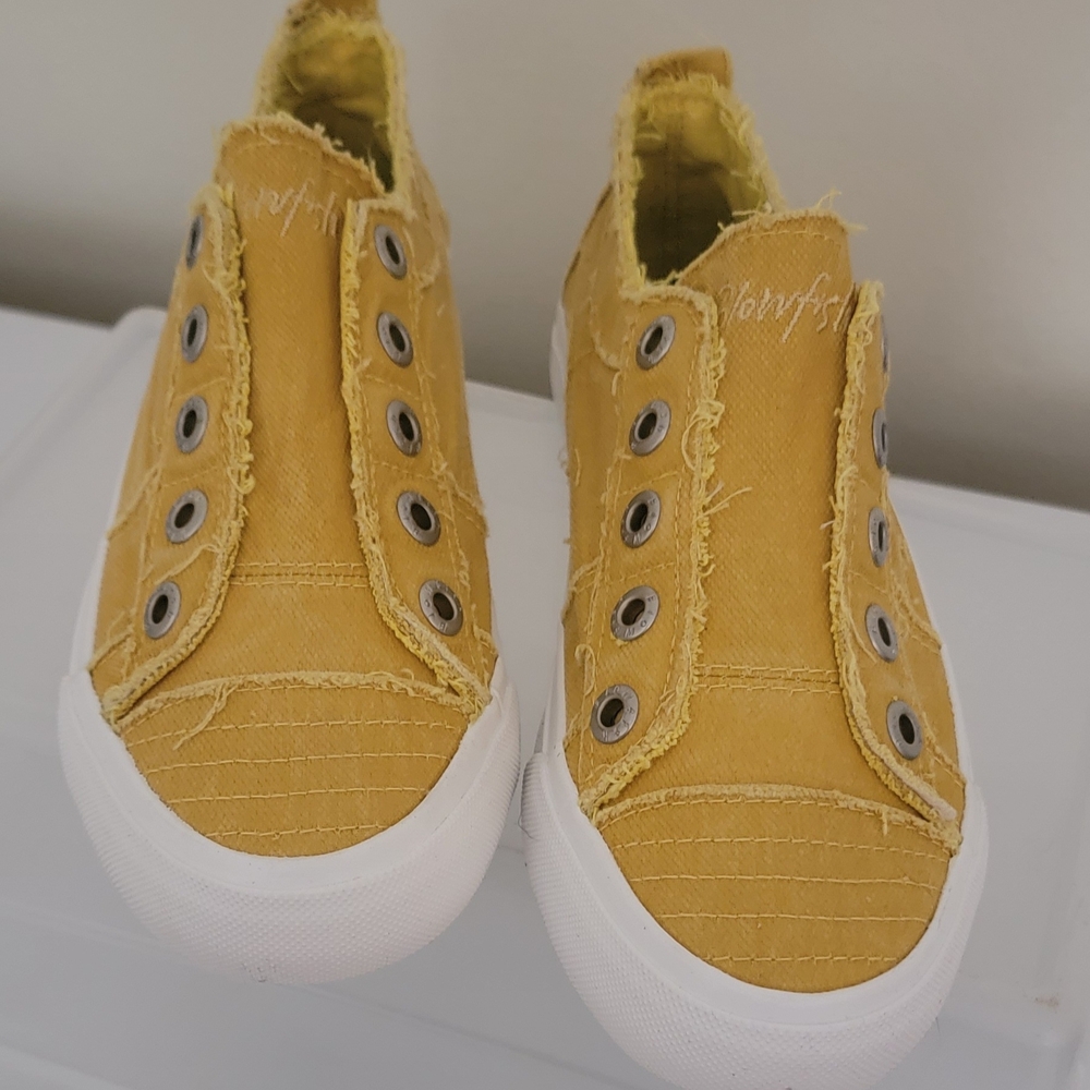 Blowfish Yellow and White Slip-On Sneakers